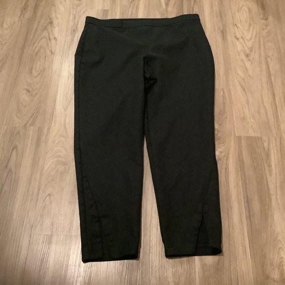 Vince Camuto Black Ponte Split Hem Cropped Pant Size Large - Picture 2 of 14
